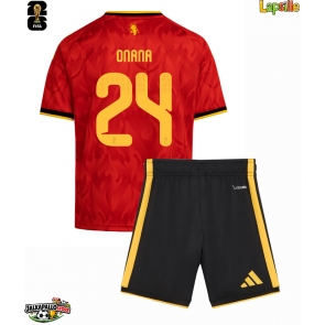 Belgia Amadou Onana #24 Kotipaita Lapsille MM-kisat 2026 Lyhythihainen (+ shortsit)